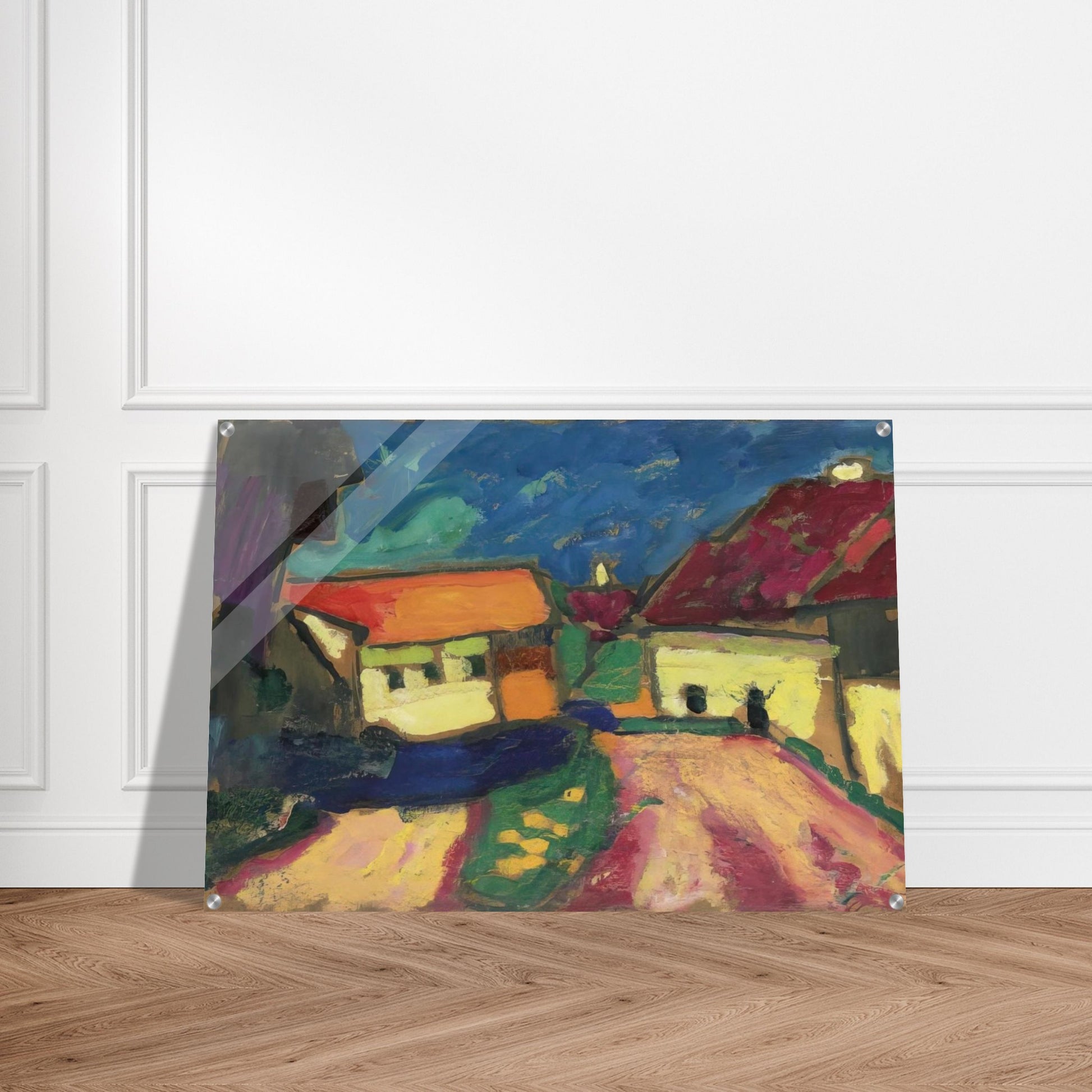LANDSCHAFTSTUDIE DORFSTRASSE 1908 - Alexej von Jawlensky Acrylic Print - 70x100 cm / 28x40″ inches