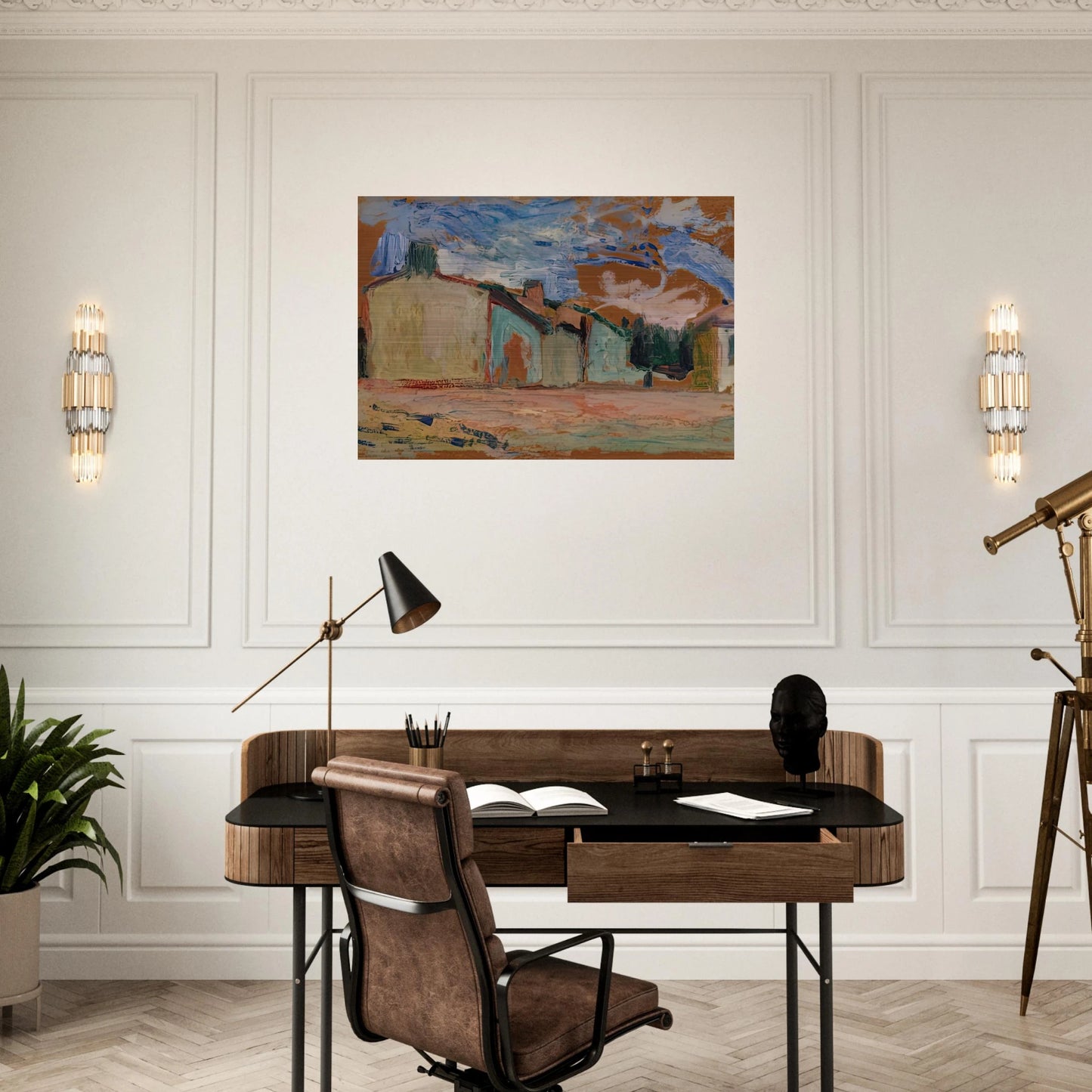 HOUSES FENOUILLET 1898 - Henri Matisse Brushed Aluminum Print - 70x100 cm / 28x40 inches | Henri Matisse Aluminum Print | Henri Matisse Prints