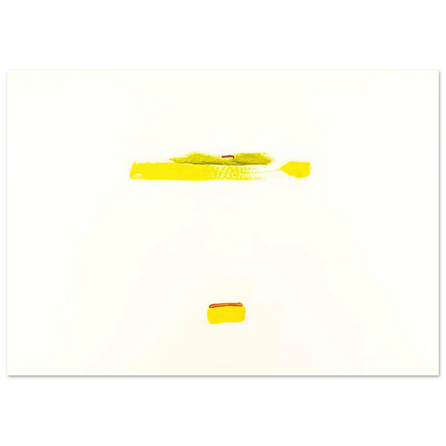 Helen Frankenthaler - New York III - 1972 Wall art - 28x43  cm / XL (11x17 inches) - Premium Wooden Framed Poster With Fine Art Paper-canvas - White frame
