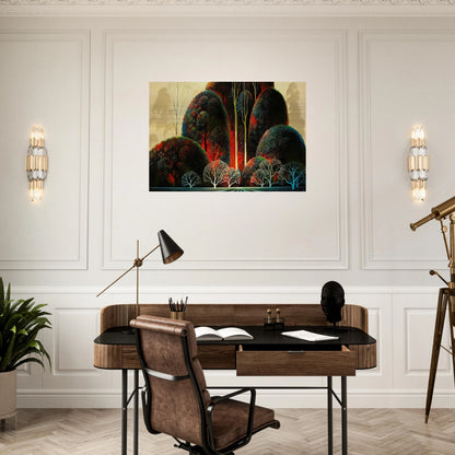 California Orchid - Eyvind Earle Brushed Aluminum Print - 70x100 cm / 28x40 inches | Eyvind Earle Aluminum Print | Eyvind Earle Prints