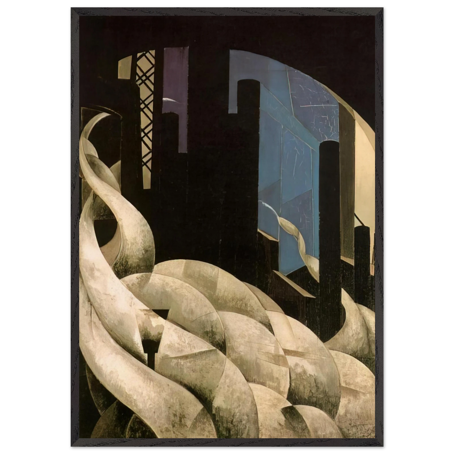 Incense of a New Church - 1921 - Charles Demuth 70x100 cm / 28x40 inches Framed Art Print – Black Wooden Frame