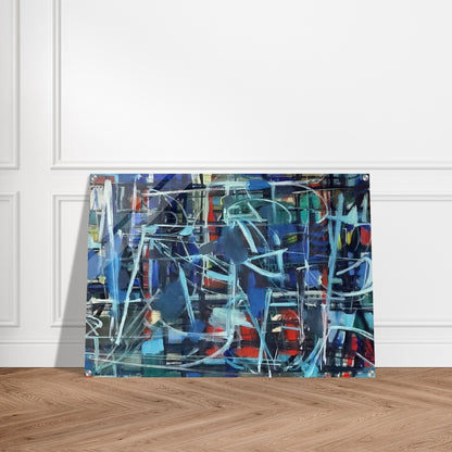 Abstract in Blue - 1950 - Robert Goodnough Acrylic Print - 70x100 cm / 28x40″ inches