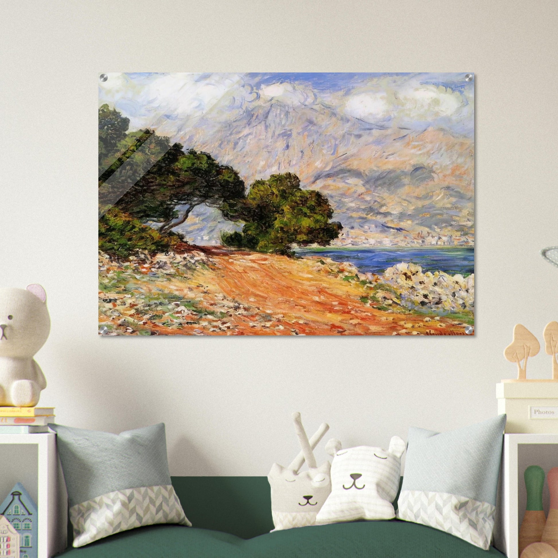 Meton Seen from Cap Martin - claude monet Acrylic Print - 70x100 cm / 28x40″ inches | claude monet Wall Art | claude monet Prints