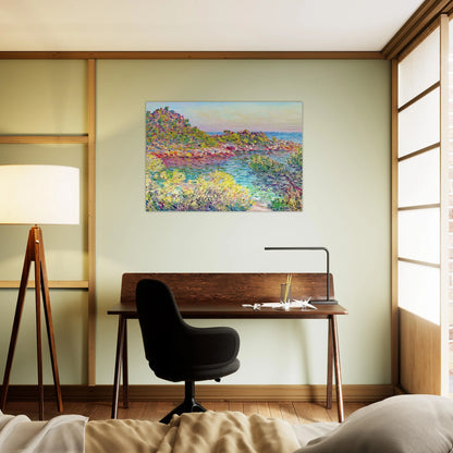 Landscape near Montecarlo - claude monet Brushed Aluminum Print - 70x100 cm / 28x40 inches | claude monet Aluminum Print | claude monet Prints