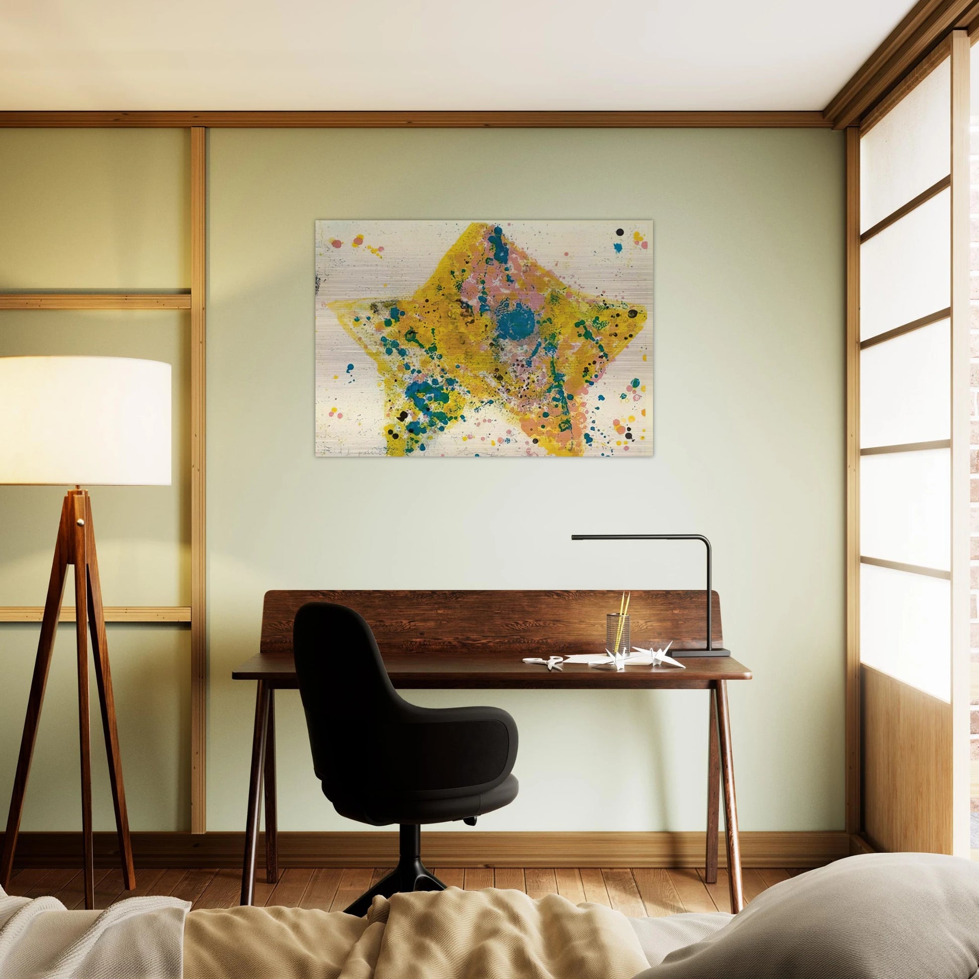 Star - Sam Francis Brushed Aluminum Print - 70x100 cm / 28x40 inches | Sam Francis Aluminum Print | Sam Francis Prints