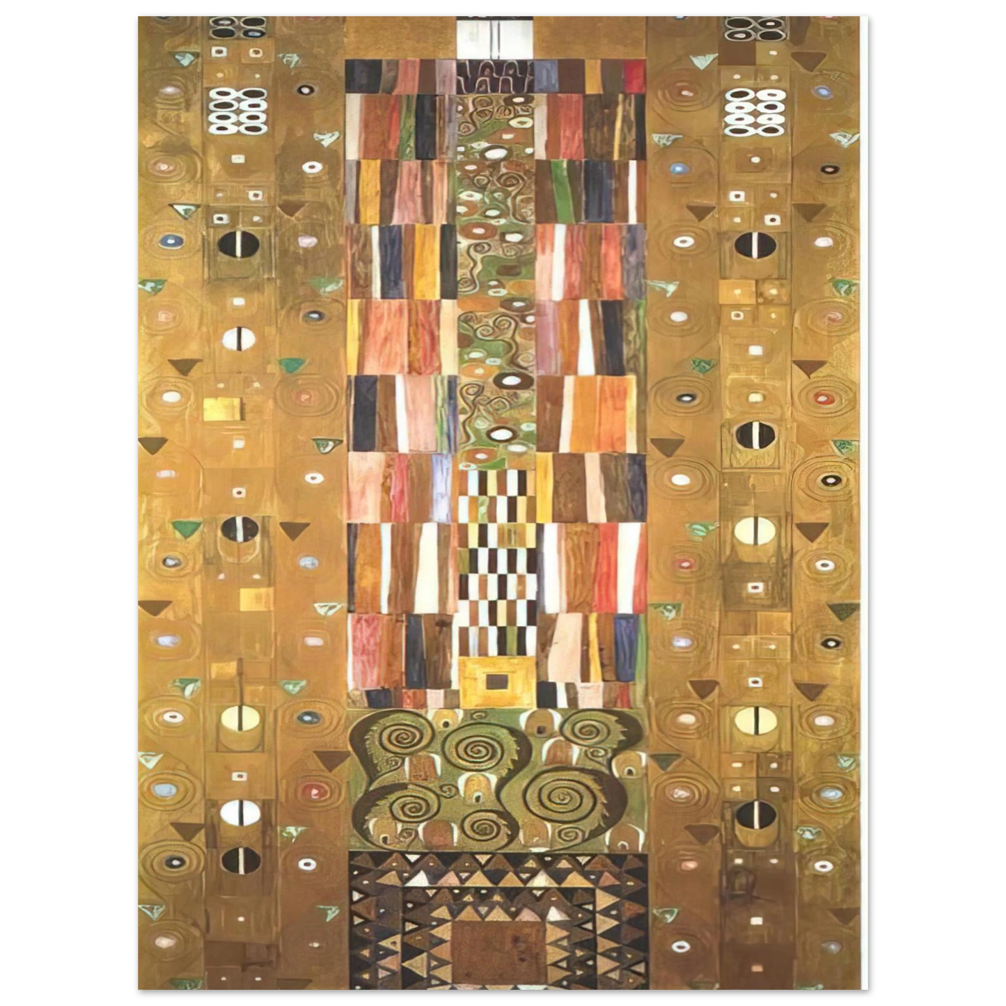 Gustav Klimt - DESIGN FOR THE STOCLETFRIES  75x100 cm / 30x40inches Fine Art Poster