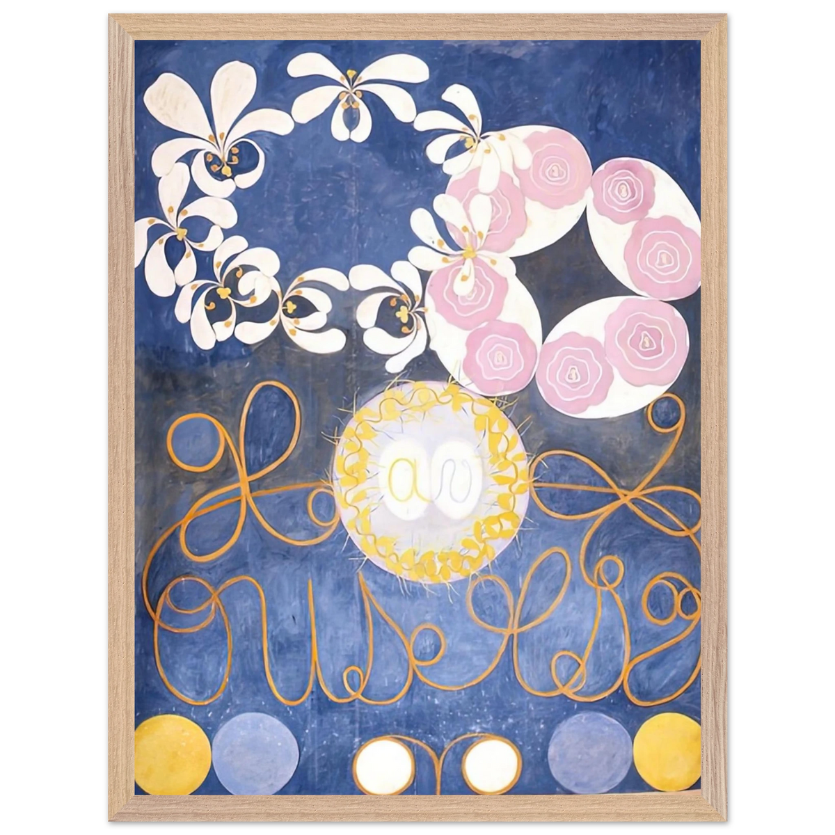 Hilma af Klint - THE TEN LARGEST 1907 Wall art - A1 (59.4 x 84.1  cm) - Premium Wooden Framed Poster With Fine Art Paper - White frame