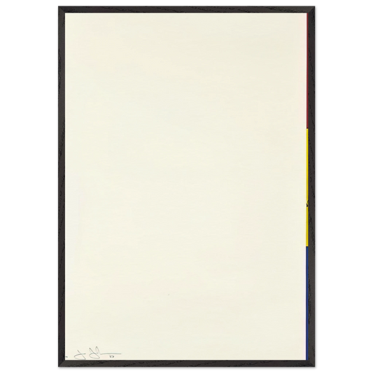 UNTITLED RULER ULAE 56 - Jasper Johns 70x100 cm / 28x40 inches Framed Art Print – Black Wooden Frame