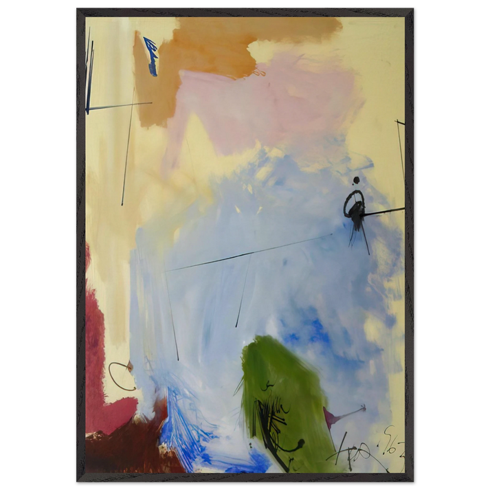At Miss Webbs - 1963 - Hassel Smith 70x100 cm / 28x40 inches Framed Art Print – Black Wooden Frame
