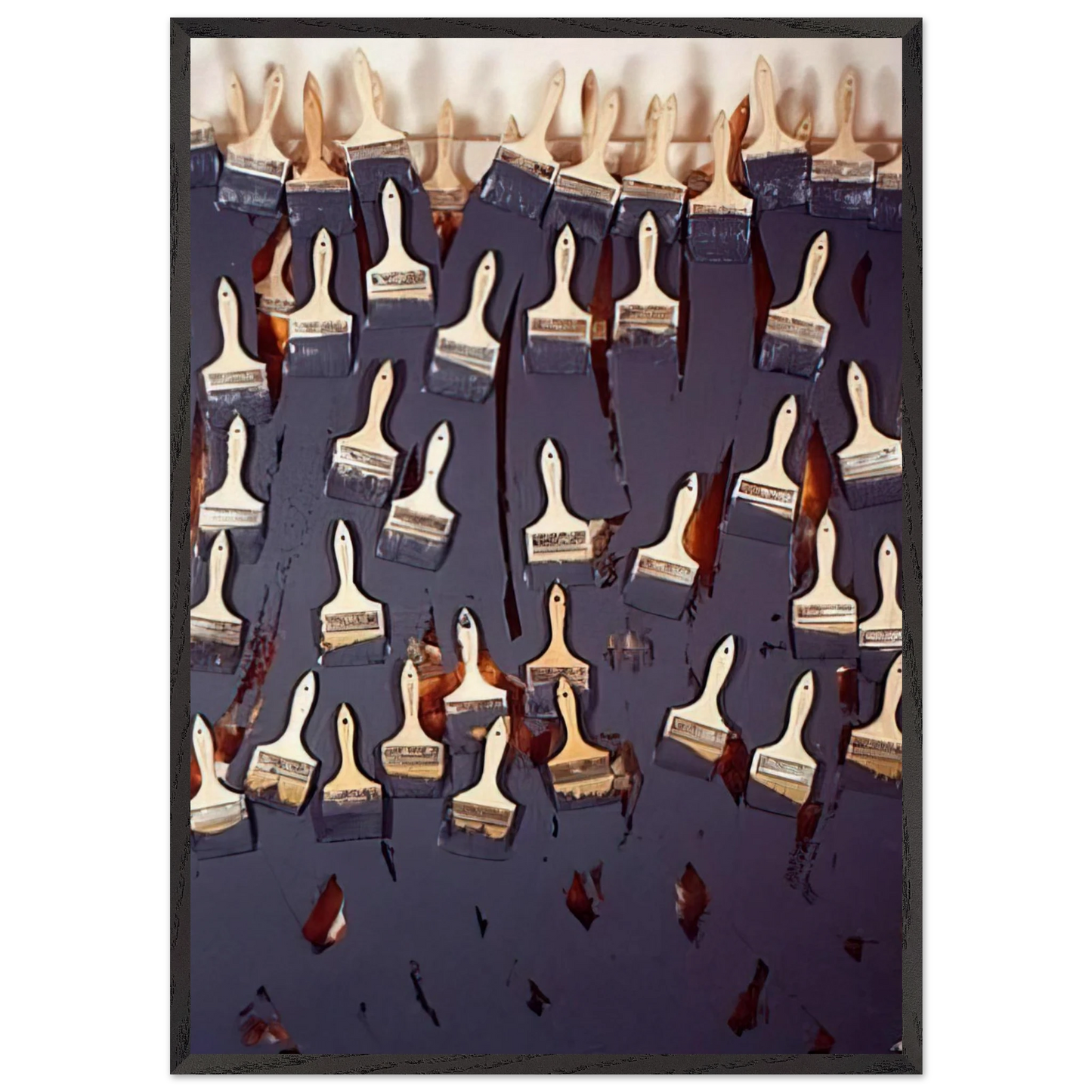 Untitled - 2000 N1 - Arman 70x100 cm / 28x40 inches Framed Art Print – Black Wooden Frame