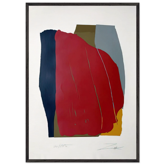 Odon I - 1981 - Larry Zox 70x100 cm / 28x40 inches Framed Art Print – Black Wooden Frame