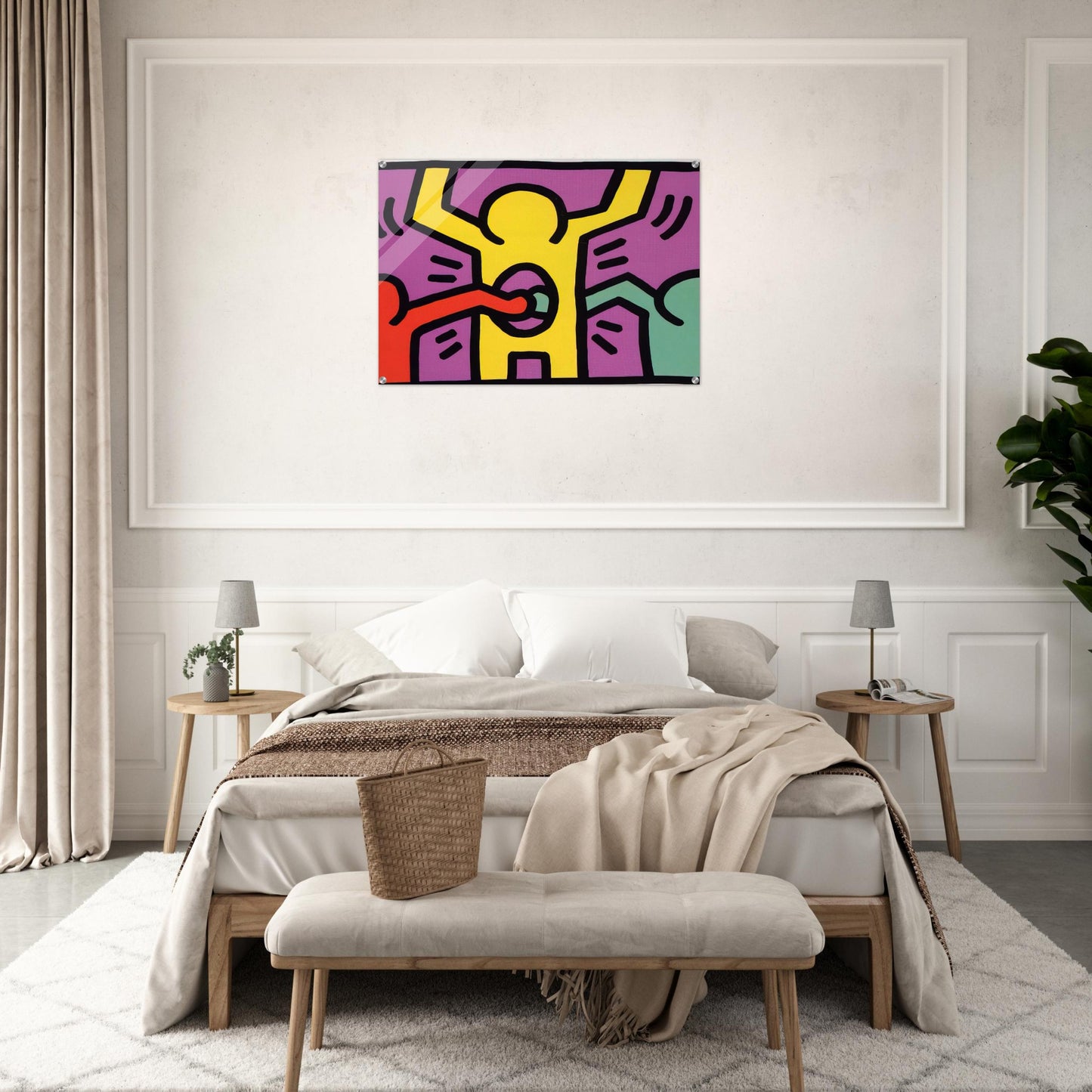 POP SHOP 1 1987 - Keith Haring Acrylic Print - 70x100 cm / 28x40″ inches