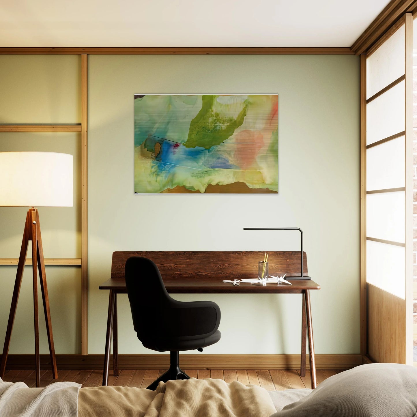 Hint from Bassano, 1973- - Helen Frankenthaler Brushed Aluminum Print - 70x100 cm / 28x40 inches | Helen Frankenthaler Aluminum Print | Helen Frankenthaler Prints