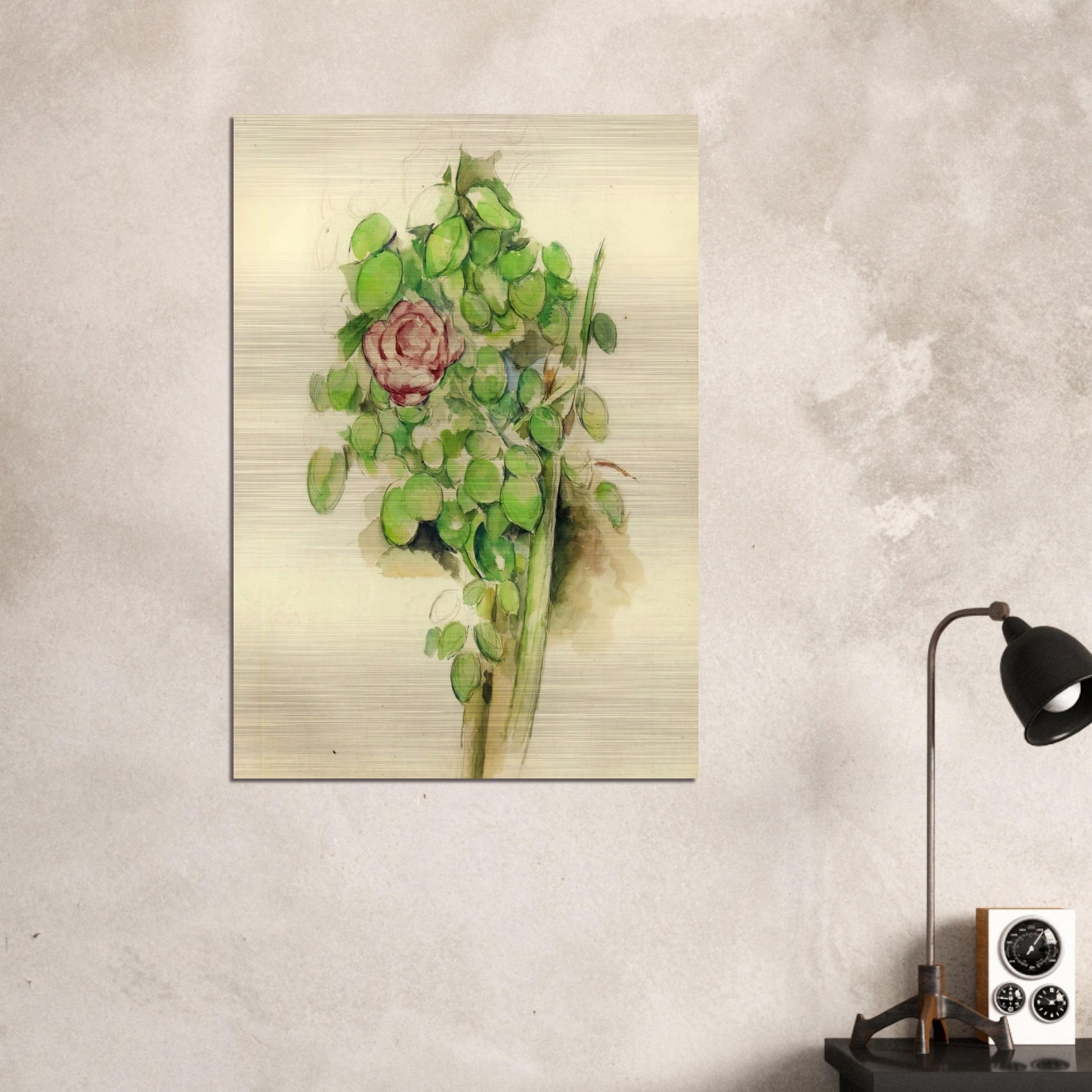 Rose Bush - Paul Cézanne Brushed Aluminum Print - 70x100 cm / 28x40 inches | Paul Cézanne Aluminum Print | Paul Cézanne Prints