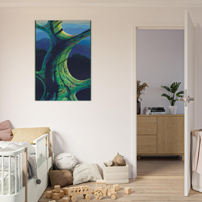 Sky Reach - Eyvind Earle Brushed Aluminum Print - 70x100 cm / 28x40 inches | Eyvind Earle Aluminum Print | Eyvind Earle Prints