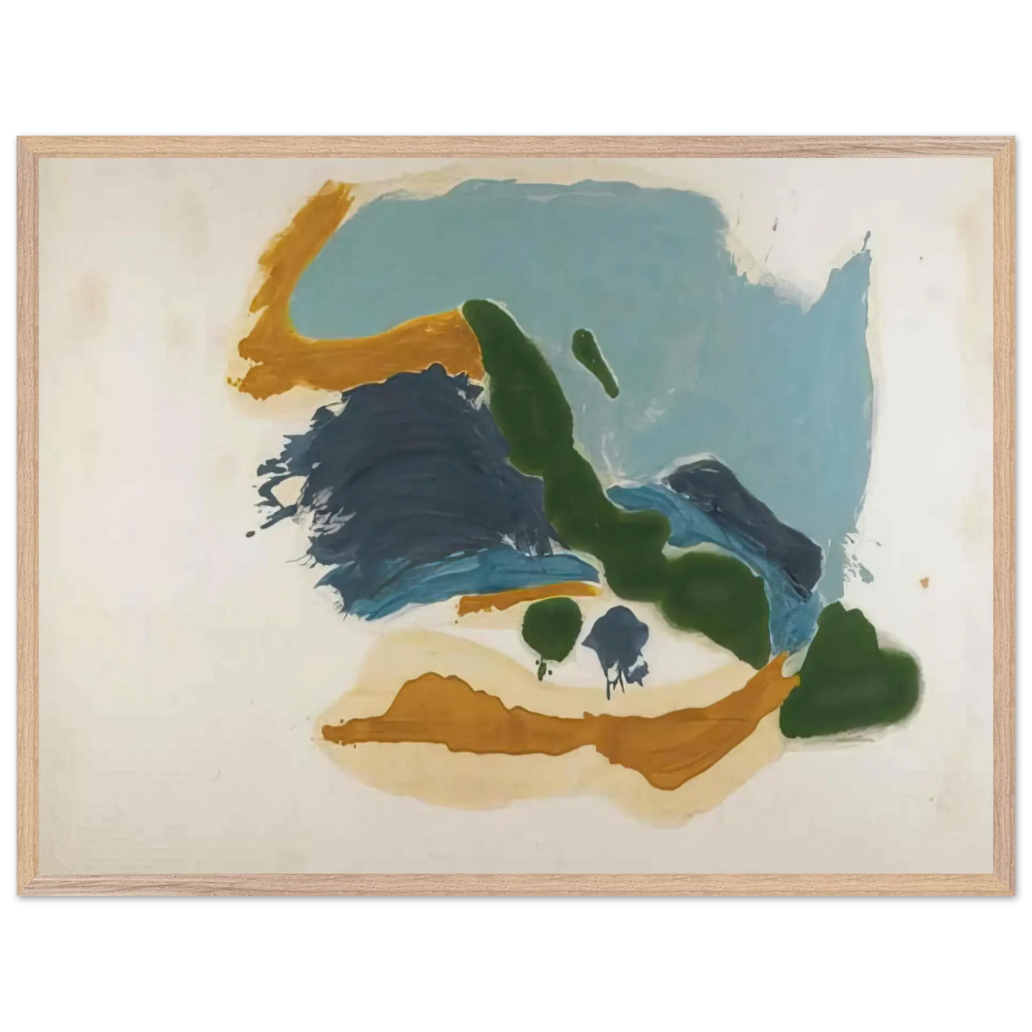 Helen Frankenthaler - Tuscany - 1963 Wall art - 21x29.7 cm / 8x12" - Premium Wooden Framed Poster With Fine Art Paper - Wood frame