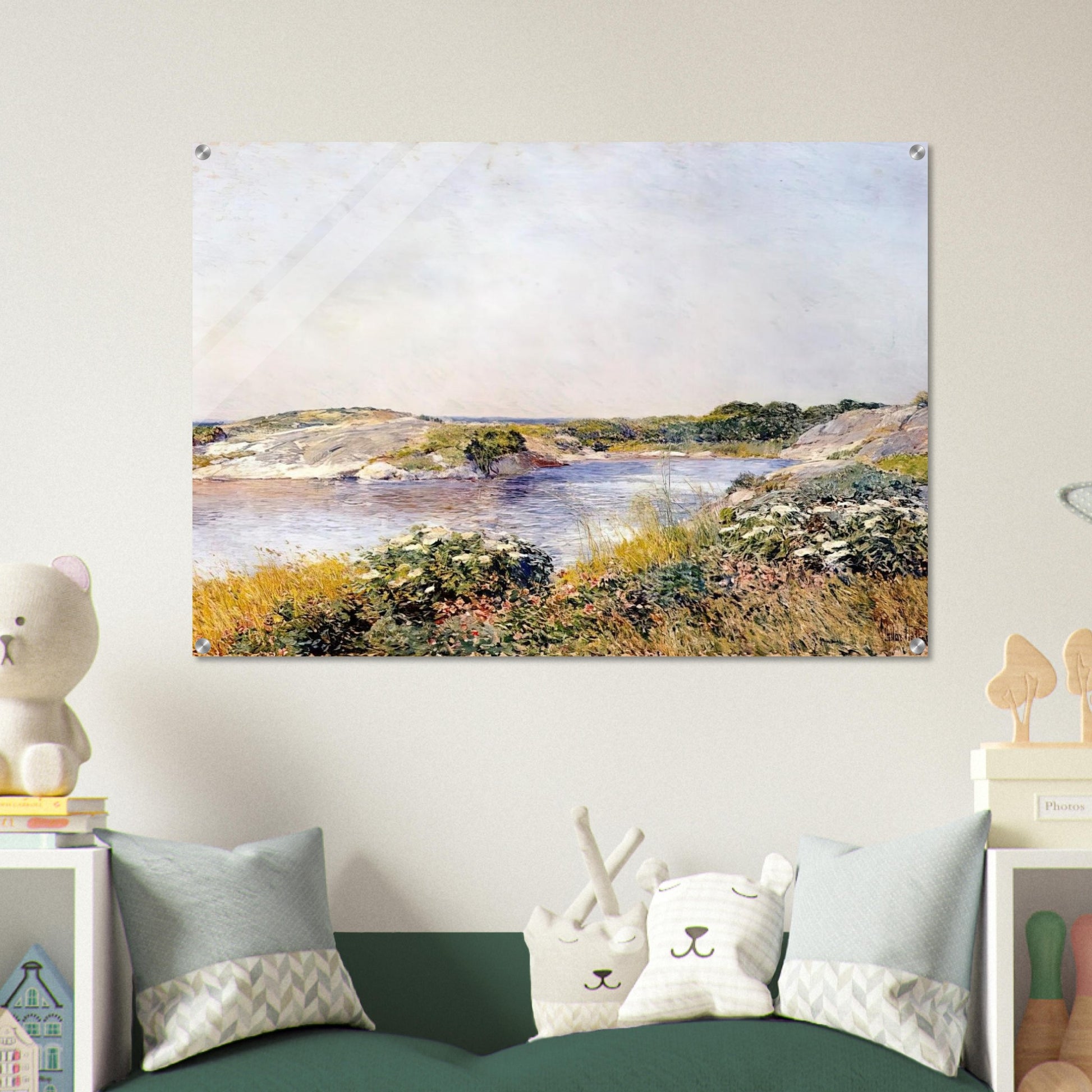 The Little Pond, Appledore - Childe Hassam Acrylic Print - 70x100 cm / 28x40″ inches