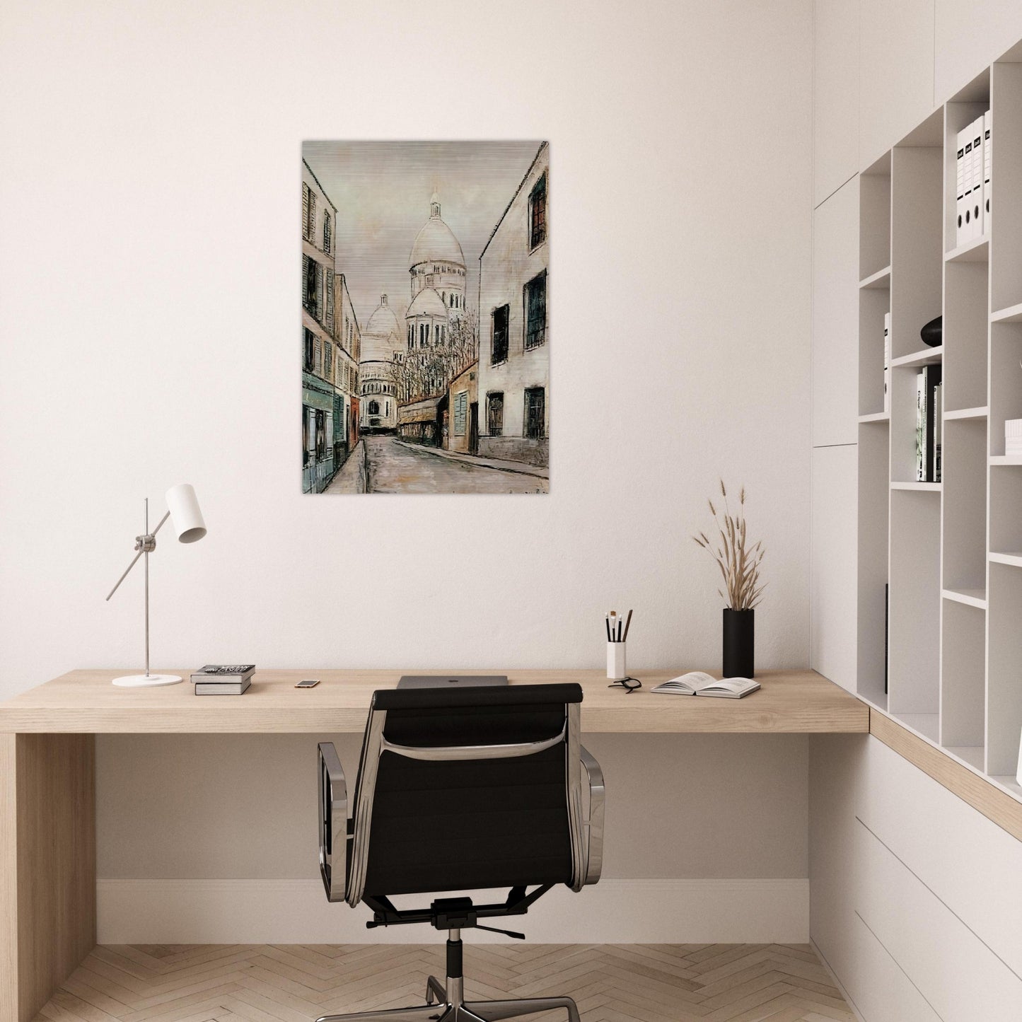 SACRE COEUR 1 - Maurice Utrillo Brushed Aluminum Print - 70x100 cm / 28x40 inches | Maurice Utrillo Aluminum Print | Maurice Utrillo Prints