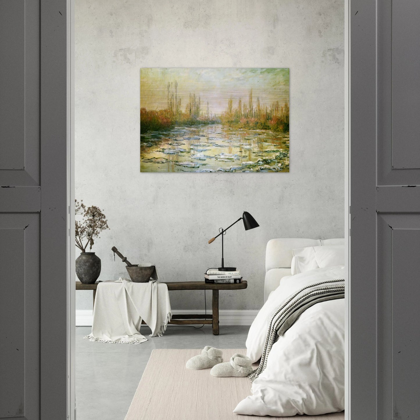 The Ice Floes - claude monet Brushed Aluminum Print - 70x100 cm / 28x40 inches | claude monet Aluminum Print | claude monet Prints