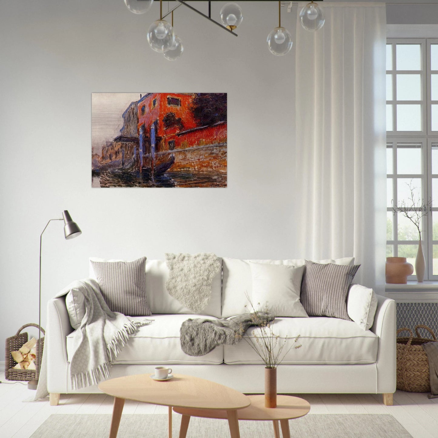 The Red House - claude monet Brushed Aluminum Print - 70x100 cm / 28x40 inches | claude monet Aluminum Print | claude monet Prints