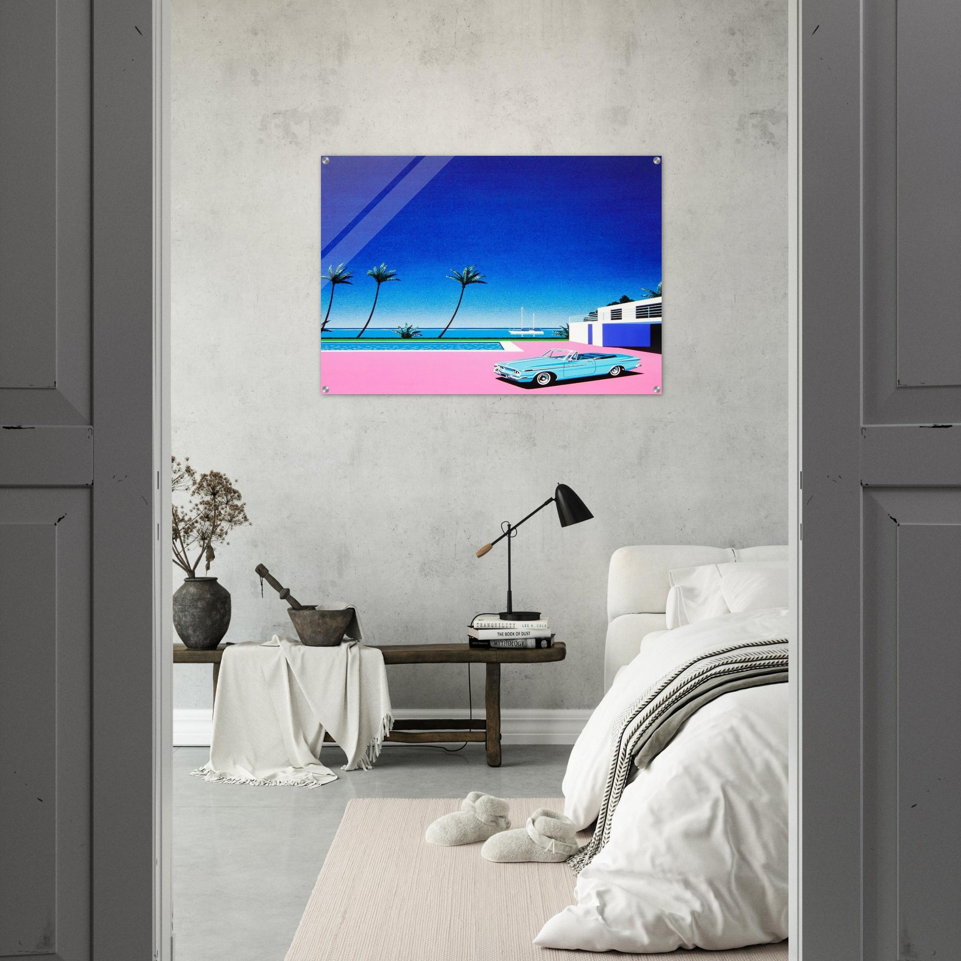 Pink Driveway - Hiroshi Nagai Acrylic Print - 70x100 cm / 28x40″ inches