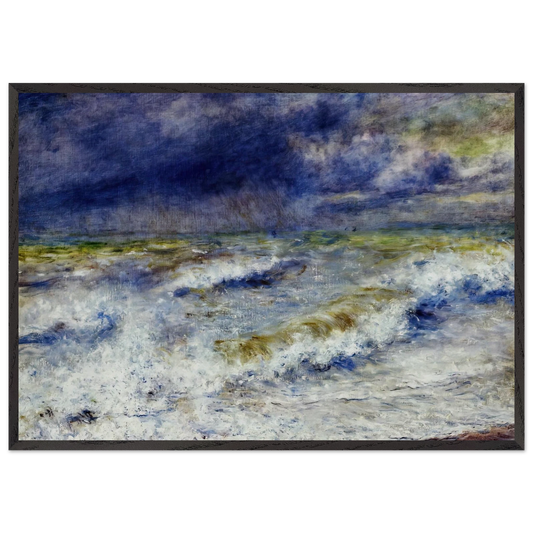 Seascape N5 - Pierre-Auguste Renoir 70x100 cm / 28x40 inches Framed Art Print – Black Wooden Frame