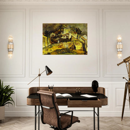 LANDSCAPE AT CAGNES - Chaim Soutine Brushed Aluminum Print - 70x100 cm / 28x40 inches | Chaim Soutine Aluminum Print | Chaim Soutine Prints