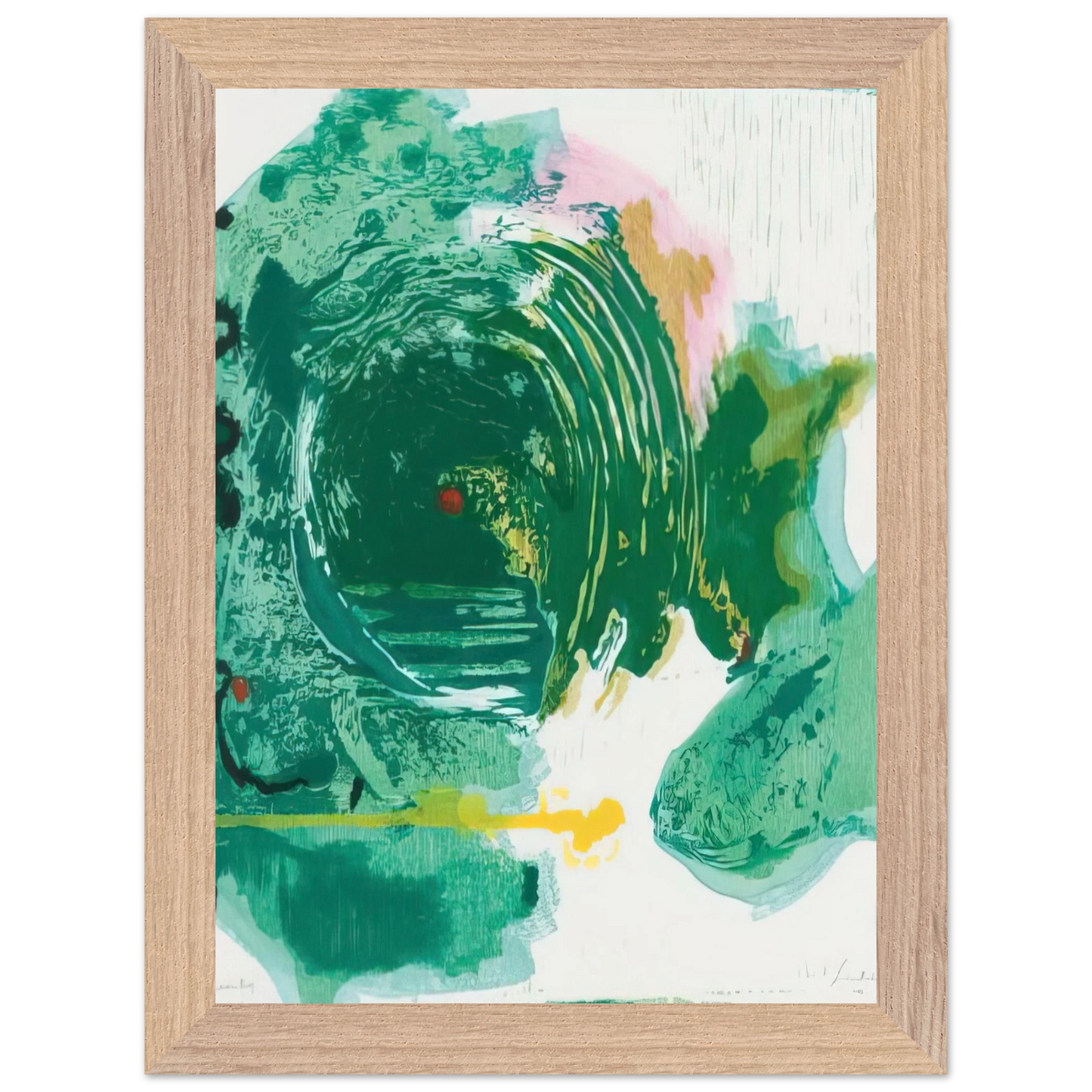 Helen Frankenthaler - Radius - 1993 Wall art - 40x50 cm / 16x20 inches - Premium Wooden Framed Poster With Fine Art Paper-canvas - Black frame