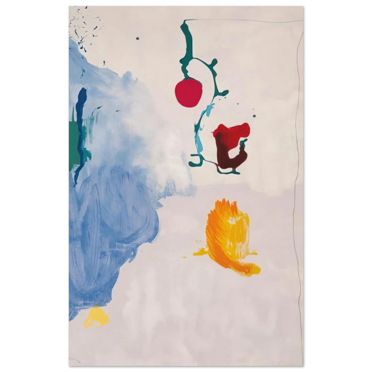 Helen Frankenthaler - Eve - 1995 Wall art - 27x35 cm / 11x14 Inches - Premium Wooden Framed Poster With Fine Art Paper - White frame