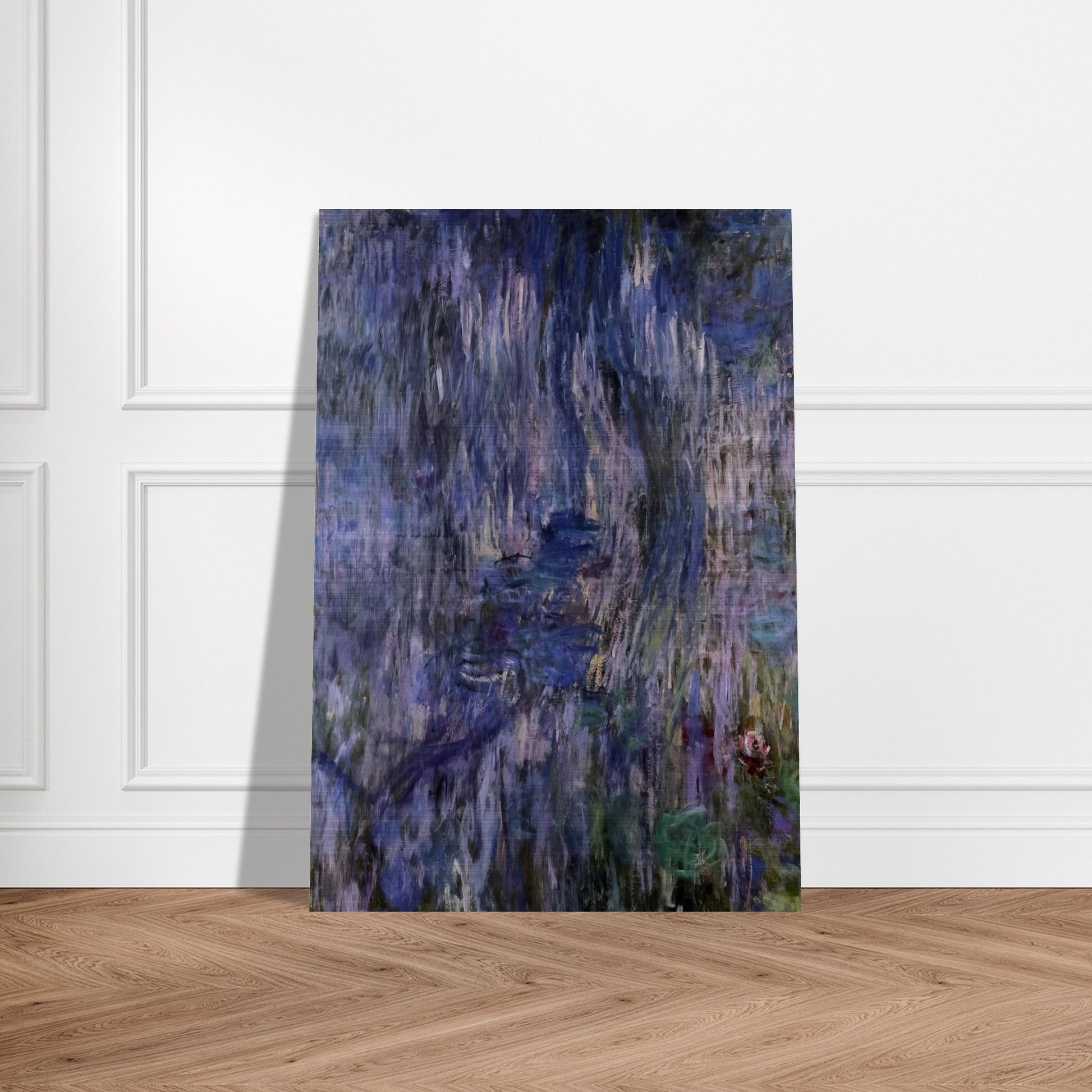Water Lilies, Reflection of a Weeping Willows - claude monet Brushed Aluminum Print - 70x100 cm / 28x40 inches | claude monet Aluminum Print | claude monet Prints