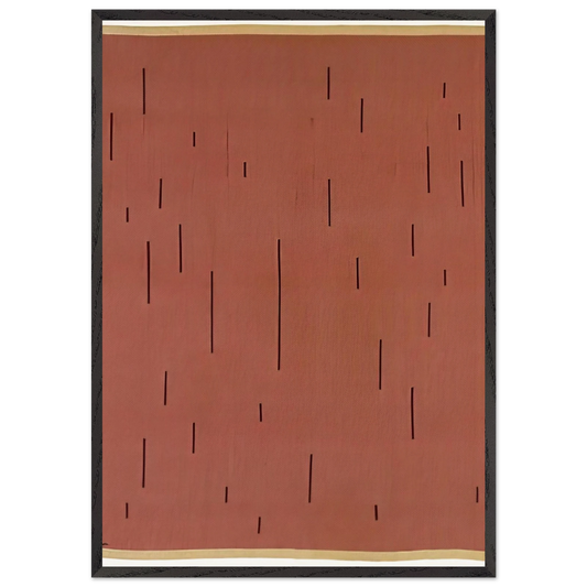 WITH VERTICALS 1946 - Anni Albers 70x100 cm / 28x40 inches Framed Art Print – Black Wooden Frame