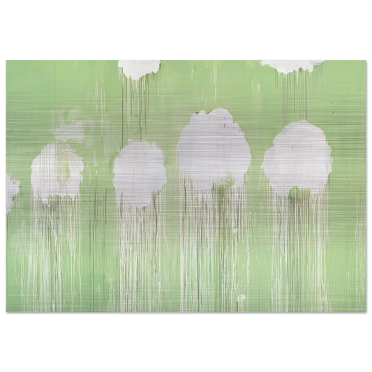 Untitled,  Peony Blossom Painting  - Cy Twombly Brushed Aluminum Print - 70x100 cm / 28x40 inches | Cy Twombly Aluminum Print | Cy Twombly Prints