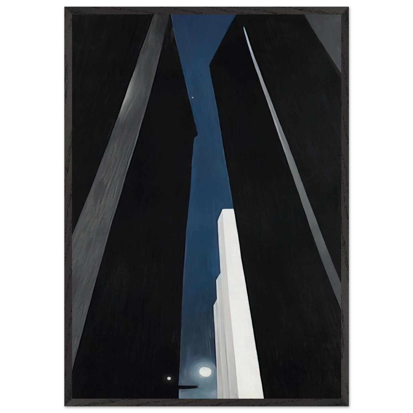 City Night - Georgia OKeeffe 70x100 cm / 28x40 inches Framed Art Print – Black Wooden Frame