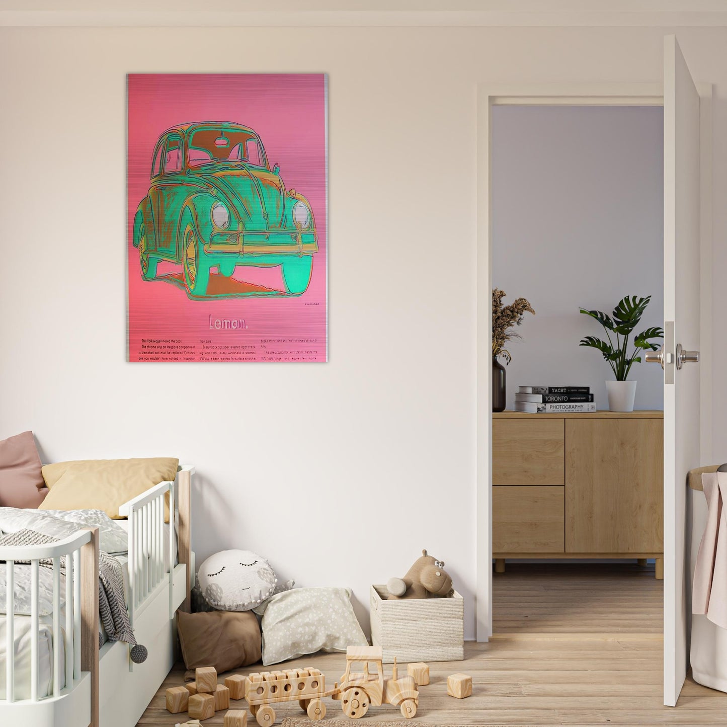 Volkswagen - Andy Warhol Brushed Aluminum Print - 70x100 cm / 28x40 inches | Andy Warhol Aluminum Print | Andy Warhol Prints