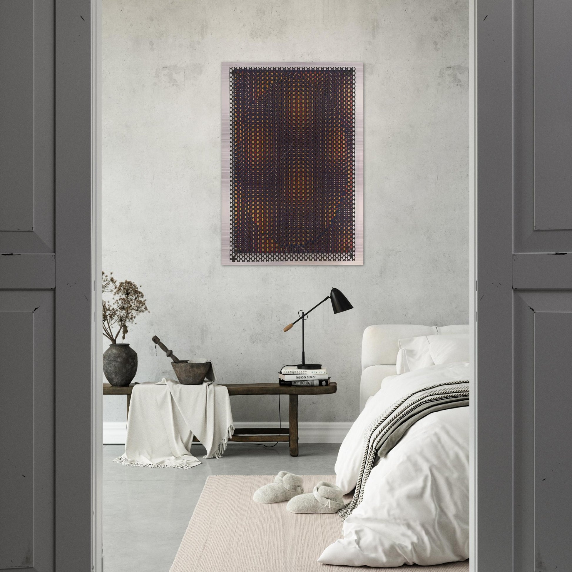 Círculo rojo y amarillo - 1970 - Antonio Asis Brushed Aluminum Print - 70x100 cm / 28x40 inches | Antonio Asis Aluminum Print | Antonio Asis Prints