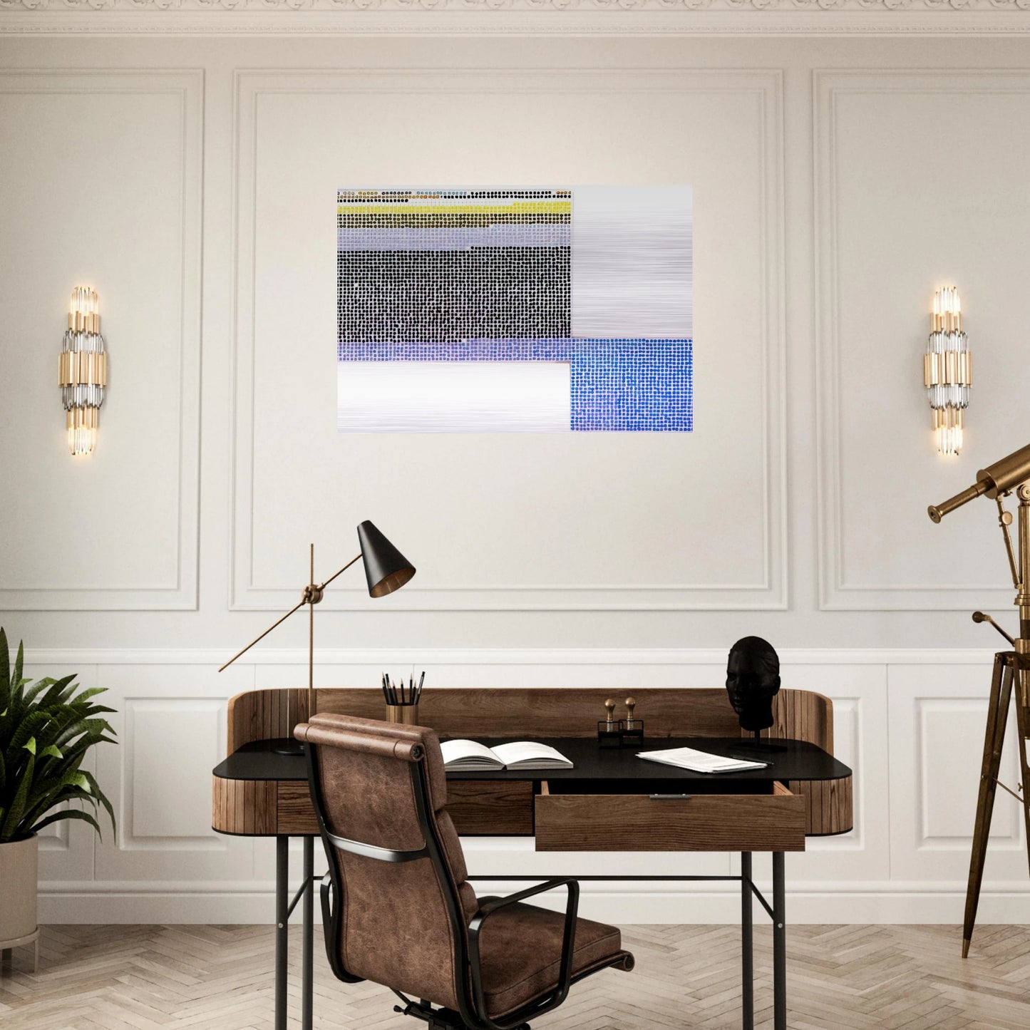 Original Fibonacci - 2001 - Jennifer Bartlett Brushed Aluminum Print - 70x100 cm / 28x40 inches | Jennifer Bartlett Aluminum Print | Jennifer Bartlett Prints
