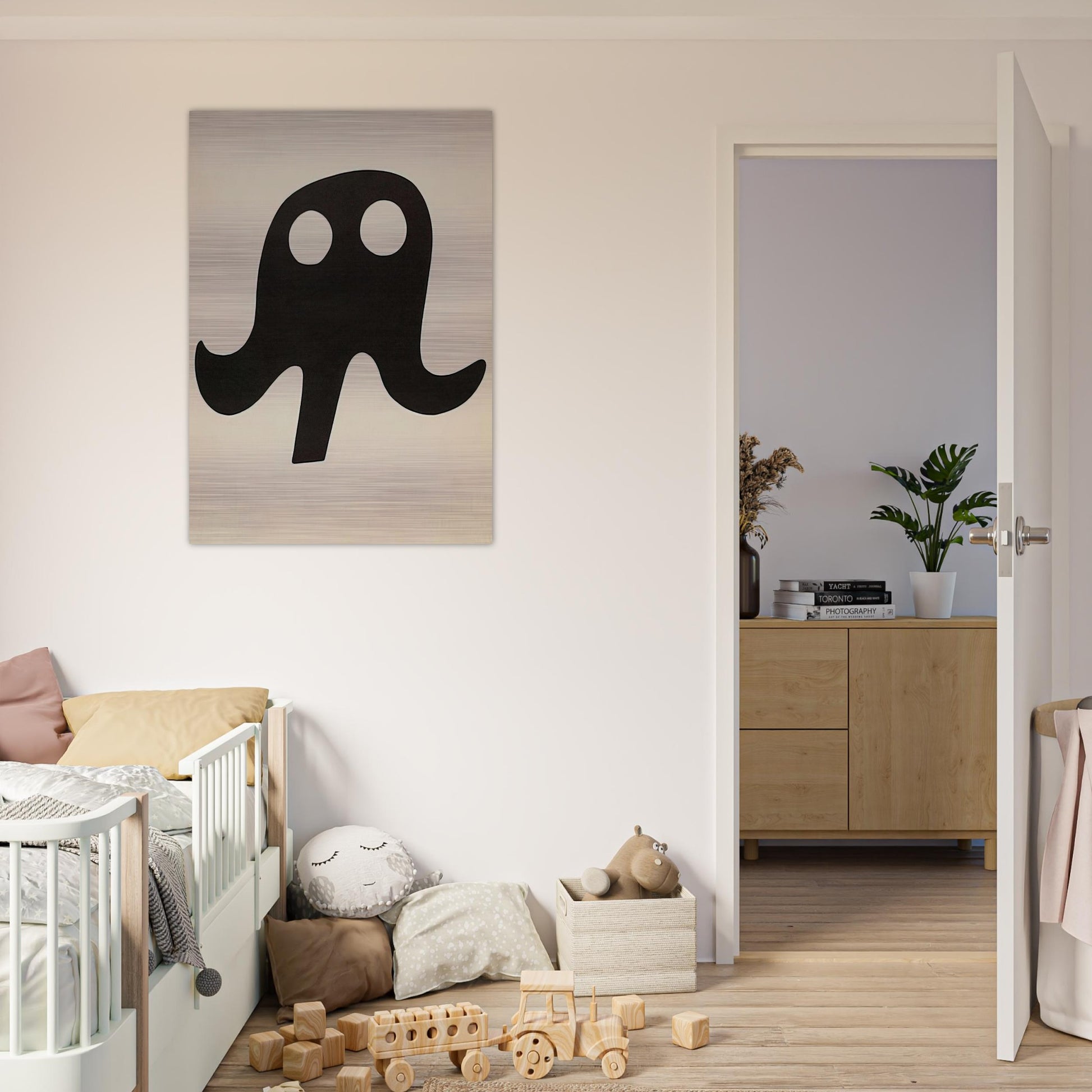 Mustache Hat - Jean Arp Brushed Aluminum Print - 70x100 cm / 28x40 inches | Jean Arp Aluminum Print | Jean Arp Prints