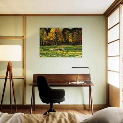 FOREST EDGE - Wassily Kandinsky Brushed Aluminum Print - 70x100 cm / 28x40 inches | Wassily Kandinsky Aluminum Print | Wassily Kandinsky Prints
