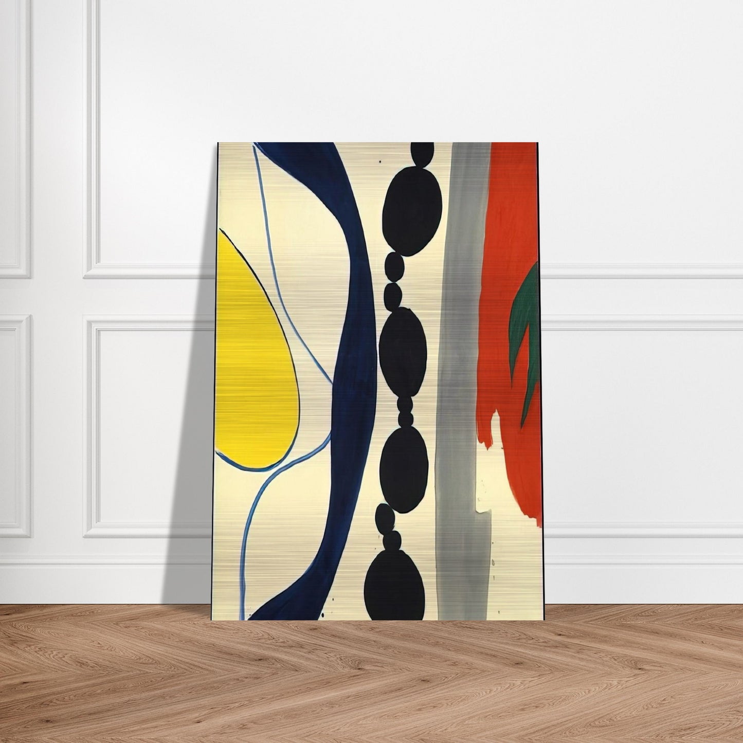 Schwarze Kette Grün zu Rot - 1966 - Ernst Wilhelm Nay Brushed Aluminum Print - 70x100 cm / 28x40 inches | Ernst Wilhelm Nay Aluminum Print | Ernst Wilhelm Nay Prints
