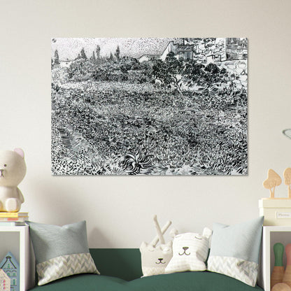 Garden with Flowers - Vincent van Gogh Acrylic Print - 70x100 cm / 28x40″ inches