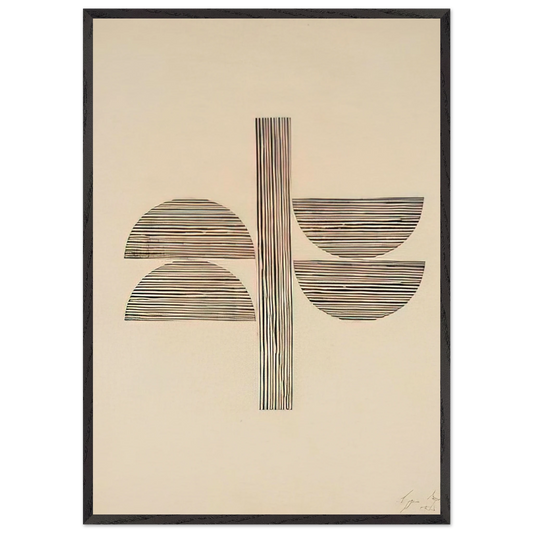 Tecelar - 1956 - Lygia Pape 70x100 cm / 28x40 inches Framed Art Print – Black Wooden Frame