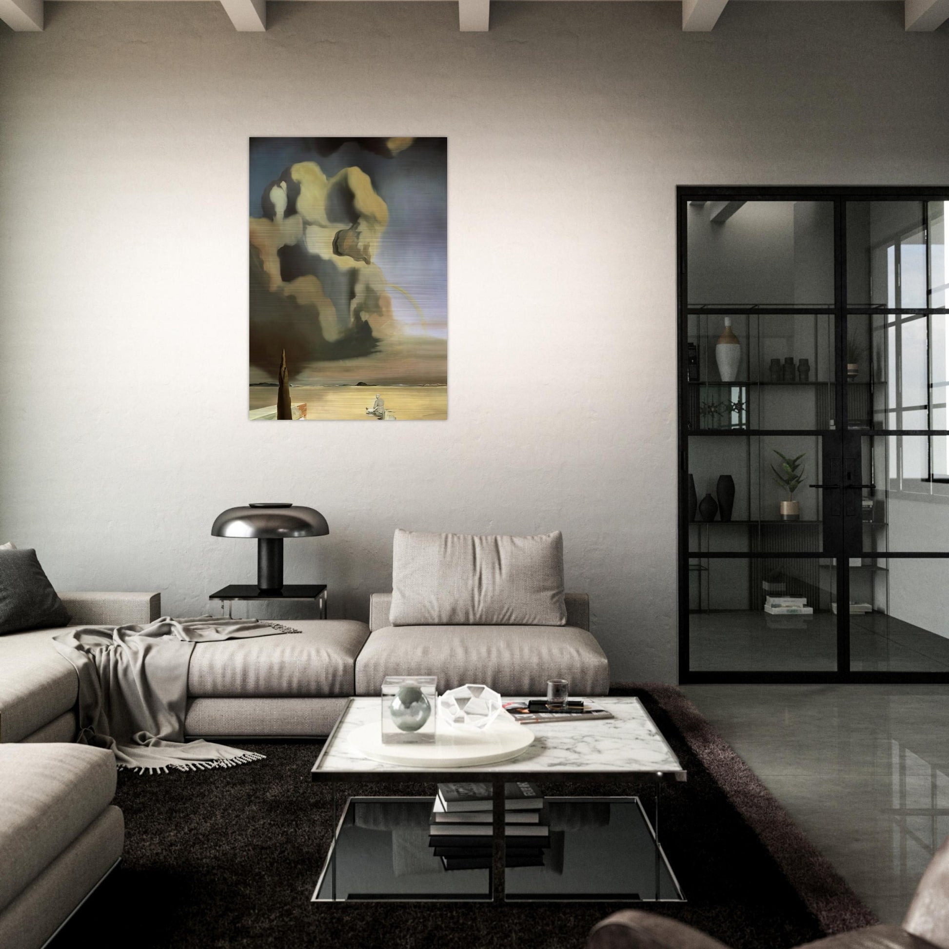 THE SPECTRE AND THE PHANTOM - Salvador Dali Brushed Aluminum Print - 70x100 cm / 28x40 inches | Salvador Dali Aluminum Print | Salvador Dali Prints