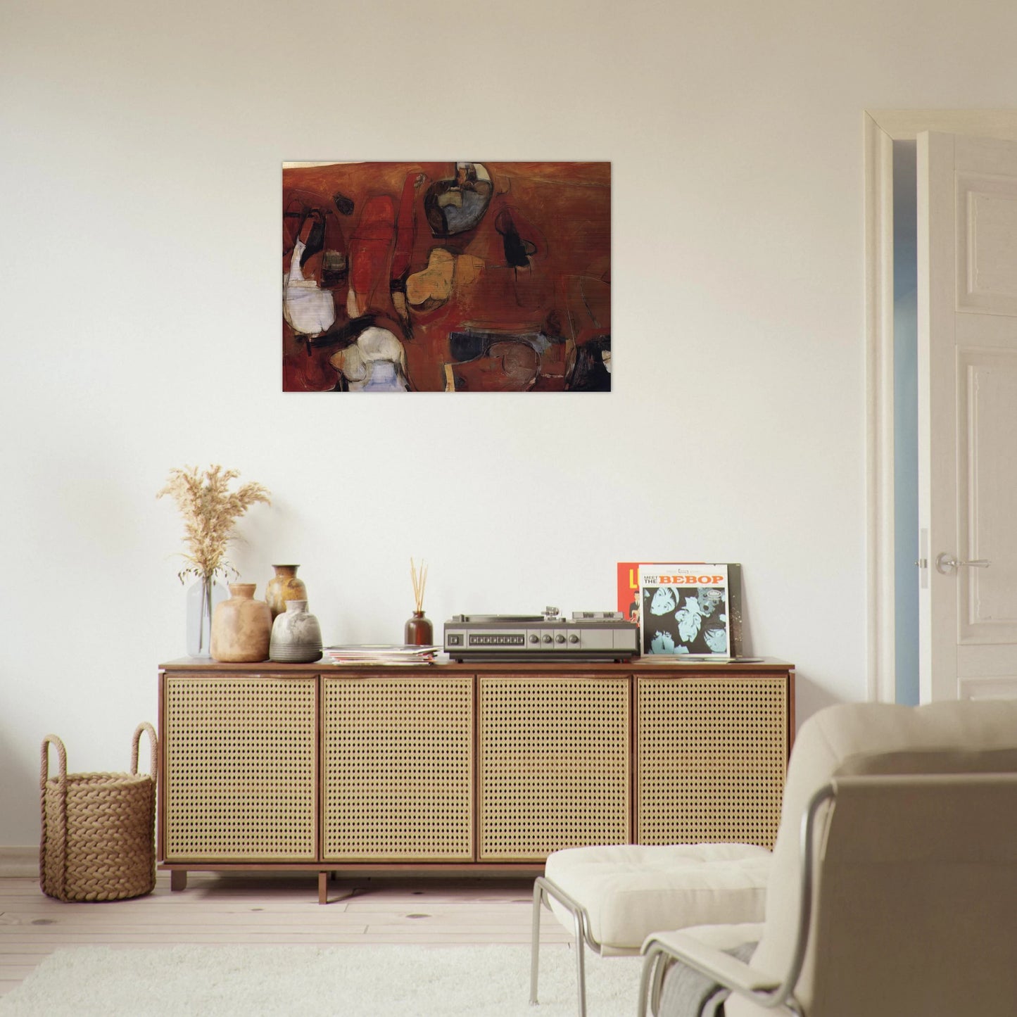 Untitled Red Painting - 1960 - Brett Whiteley Brushed Aluminum Print - 70x100 cm / 28x40 inches | Brett Whiteley Aluminum Print | Brett Whiteley Prints