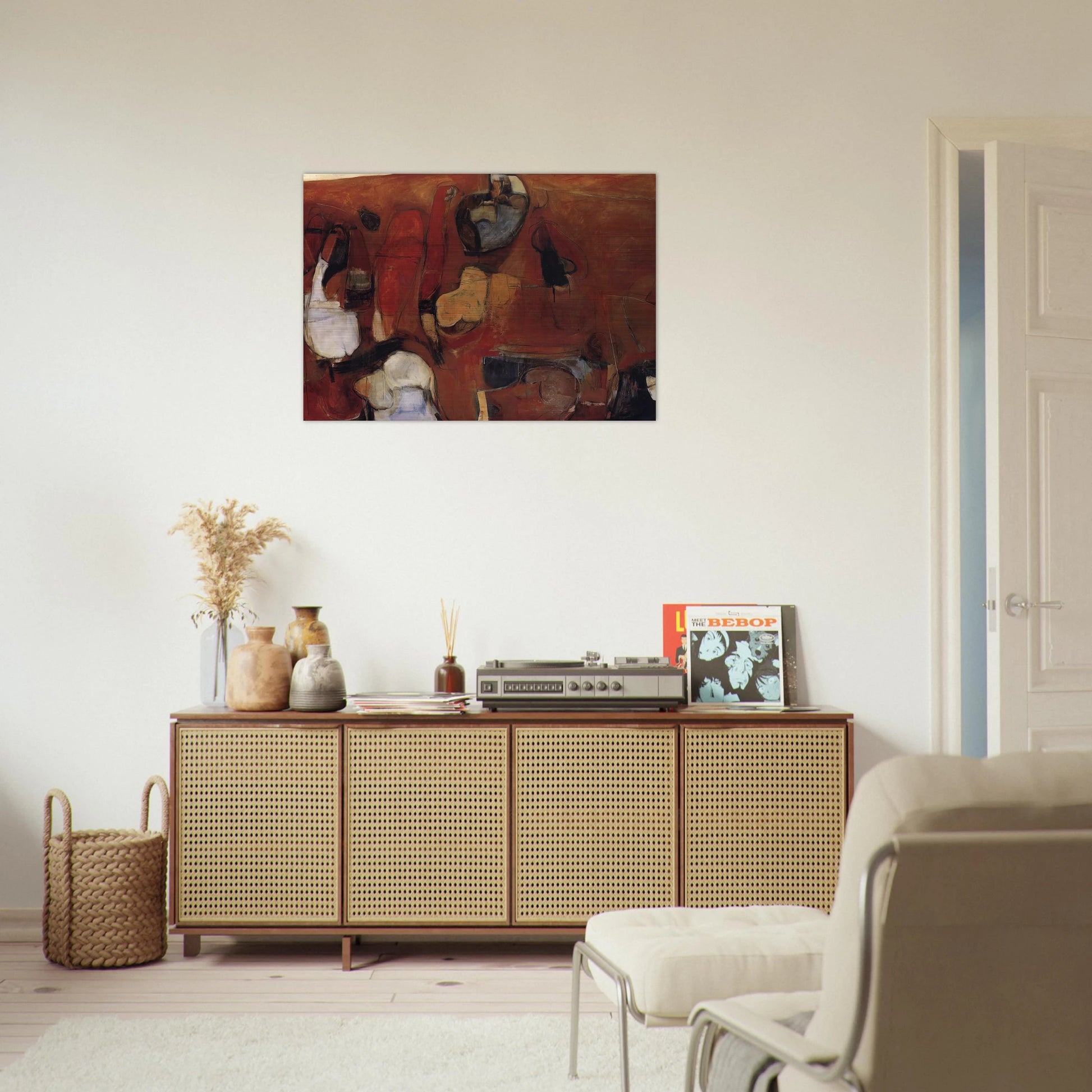 Untitled Red Painting - 1960 - Brett Whiteley Brushed Aluminum Print - 70x100 cm / 28x40 inches | Brett Whiteley Aluminum Print | Brett Whiteley Prints