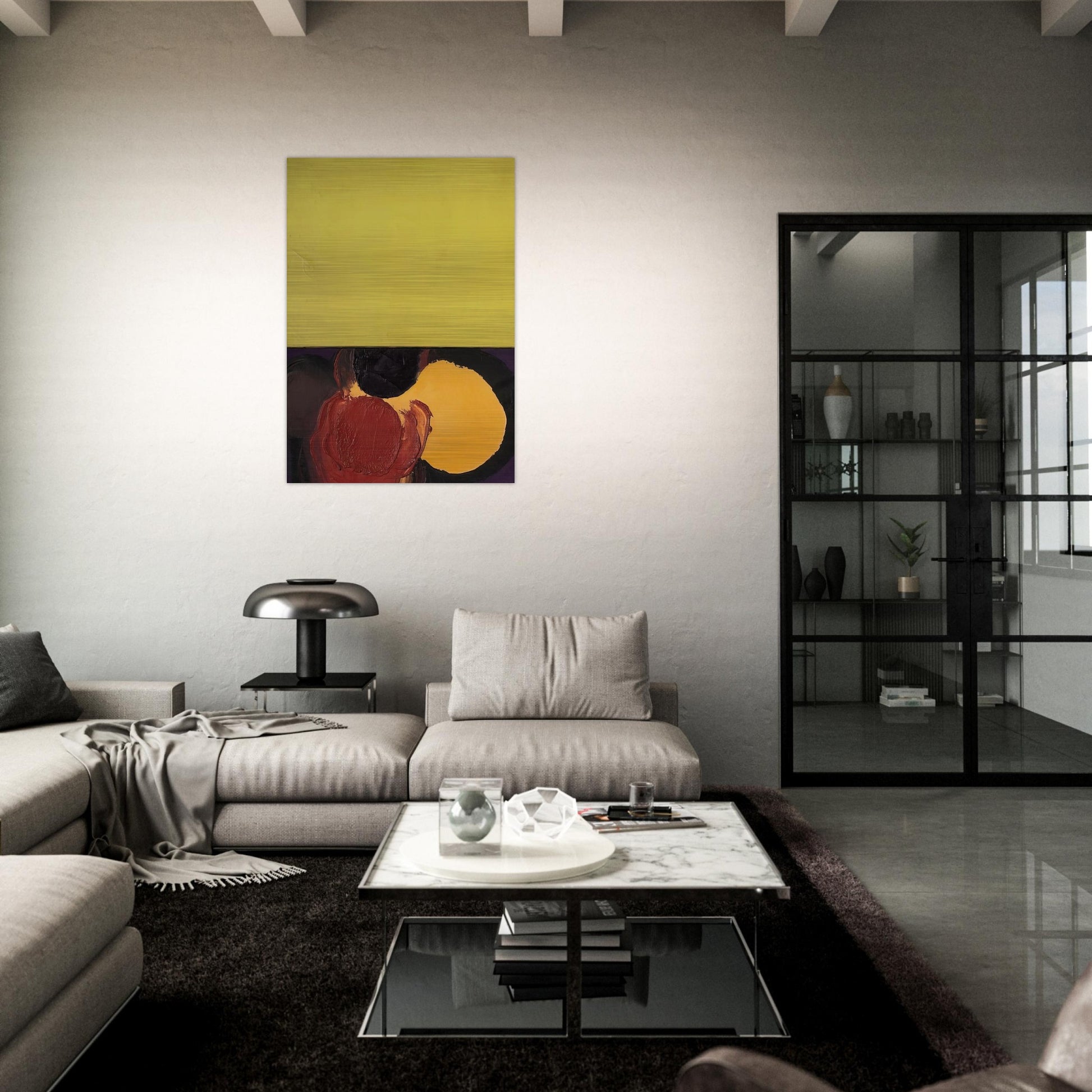 UNTITLED 1965 - Luis Feito Brushed Aluminum Print - 70x100 cm / 28x40 inches | Luis Feito Aluminum Print | Luis Feito Prints