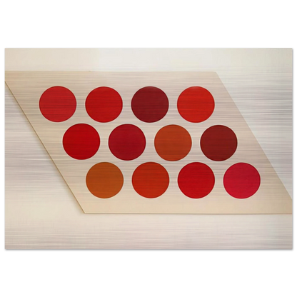 Red Twelve - 1965 - Thomas Downing Brushed Aluminum Print - 70x100 cm / 28x40 inches | Thomas Downing Aluminum Print | Thomas Downing Prints