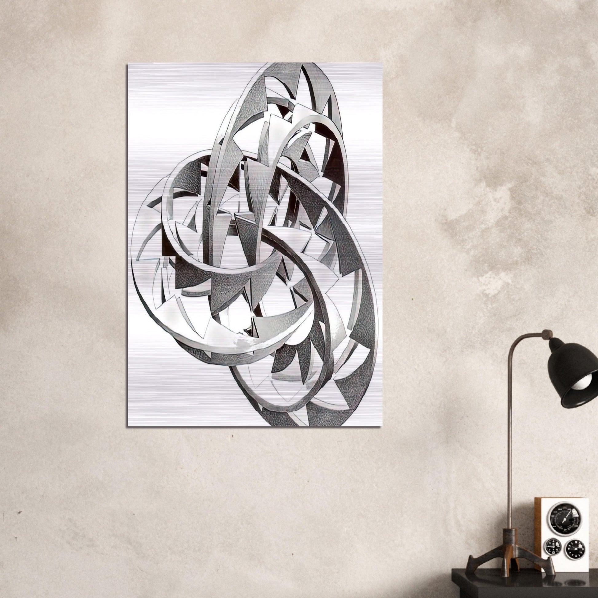 KNOT - MC Escher Brushed Aluminum Print - 70x100 cm / 28x40 inches | MC Escher Aluminum Print | MC Escher Prints