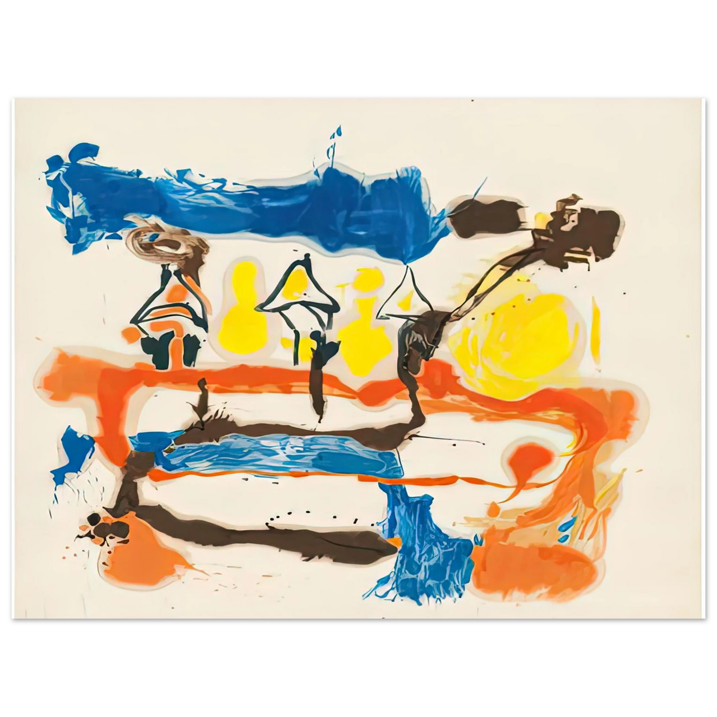 Helen Frankenthaler - Fable, 1961- Wall Art - 21x29.7 cm / 8x12" - Fine Art Poster-canvas - -