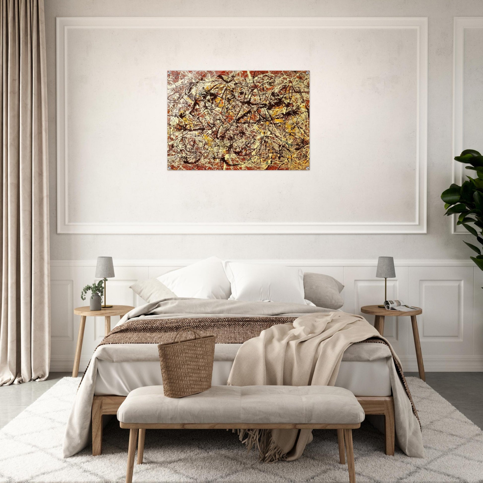 MURAL ON INDIAN RED GROUND 1950 - Jackson Pollock Acrylic Print - 70x100 cm / 28x40″ inches