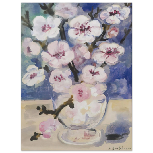Natalia Goncharova - Dogwood Blossoms - Post-Impressionism  75x100 cm / 30x40inches Fine Art Poster